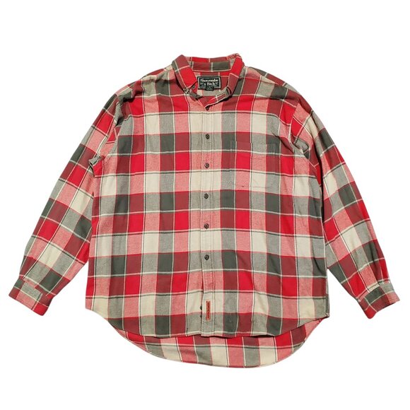 Abercrombie & Fitch Red and Green Plaid Casual Button Down Shirt - Picture 1 of 8
